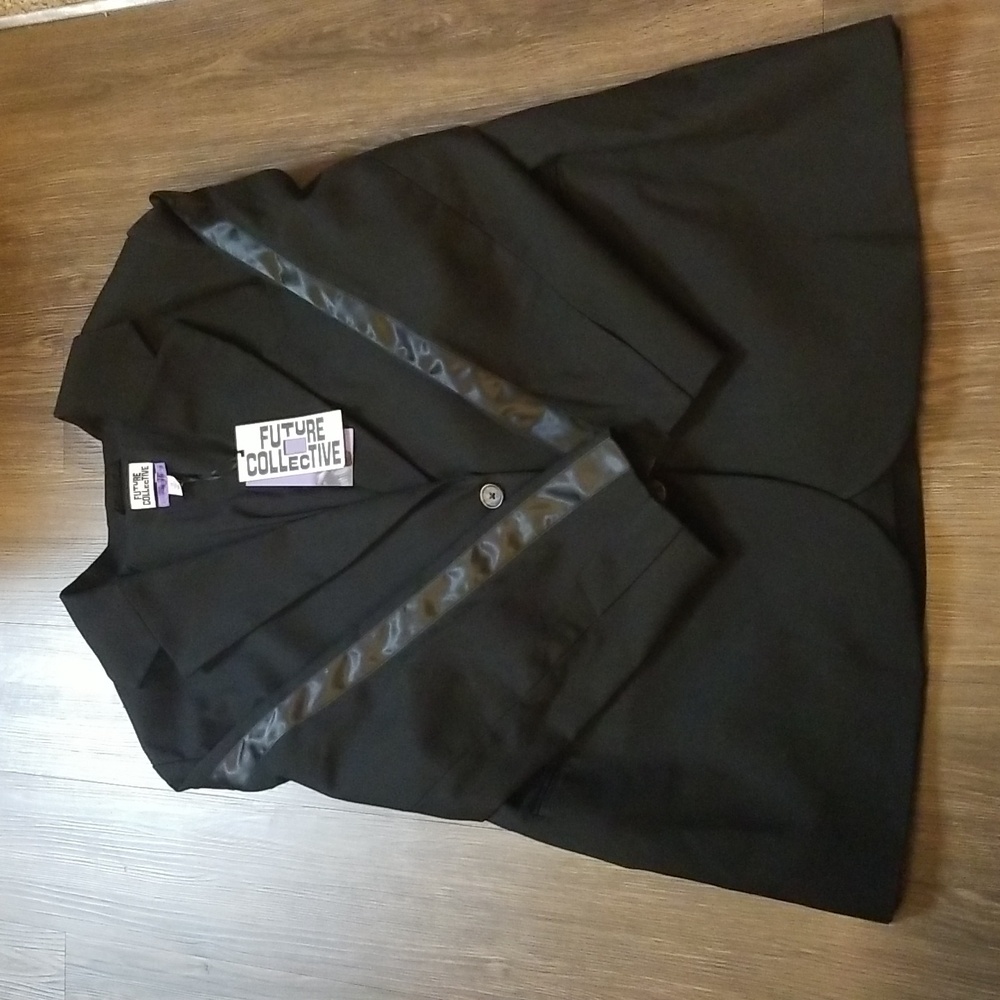FUTURE COLLECTIVE BY KAHLANA BARFIELD BROWN, WOMENS BLACK BLAZER 1X - Picture 2 of 4